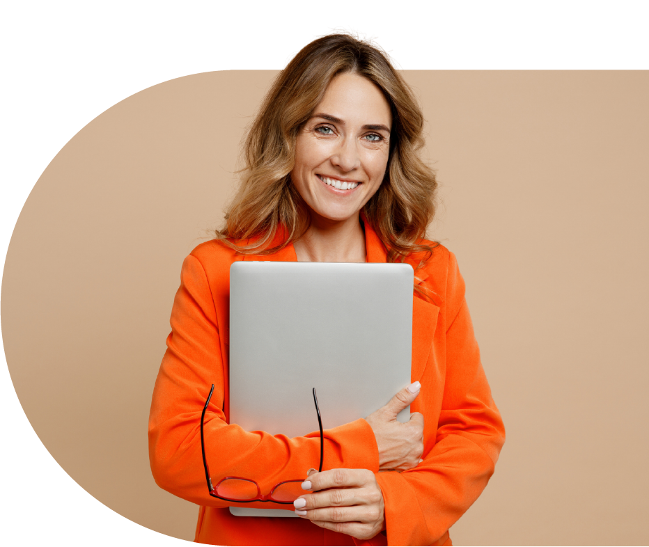 Patient financing blonde woman