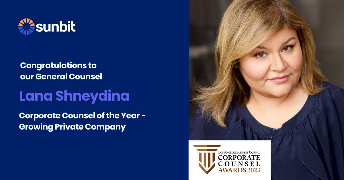 Lana Shneydina Corporate Counsel of the Year