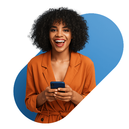 Woman On Phone Smiling