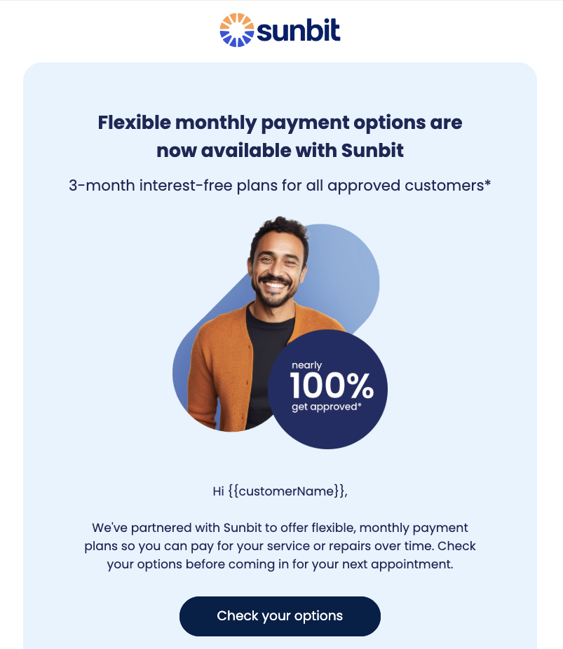 Email & Text Templates — Sunbit